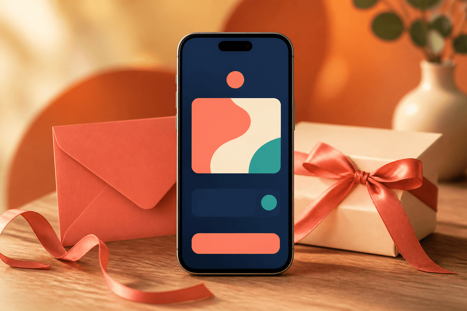 گیفت کارت دیجیتال روی تلفن همراه